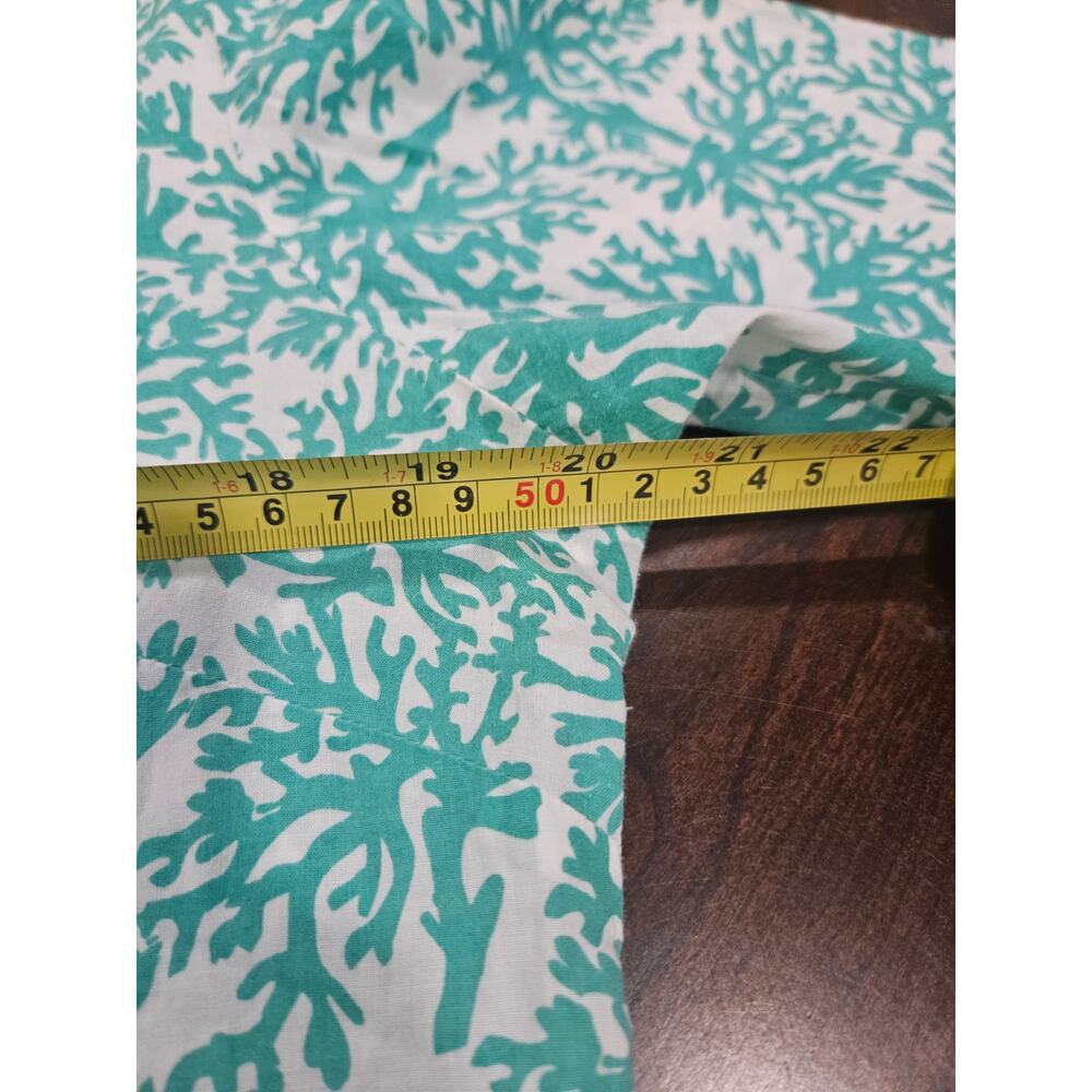 Gretchen Scott Designs Coral Reef Tunic Top S Green Blue 100% Cotton Resort - Picture 4 of 5